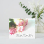 ピンクのバラのポストカード ポストカード (スタンド正面)