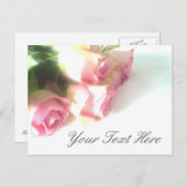 ピンクのバラのポストカード ポストカード (正面/裏面)