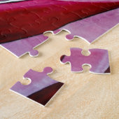 ピンクのバラのマクロ花水カラー抽象芸術アート ジグソーパズル (側面)