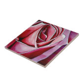 ピンクのバラのマクロ花水カラー抽象芸術アート タイル (側面)