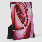 ピンクのバラのマクロ花水カラー抽象芸術アート フォトプラーク (側面)