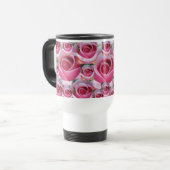 ピンクのバラのマグ トラベルマグ (正面左)