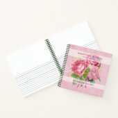 ピンクのバラのミント感謝の感謝誌 ノートブック (内部)