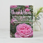 ピンクのバラのメモリアル　サンキューカード 招待状 (スタンド正面)