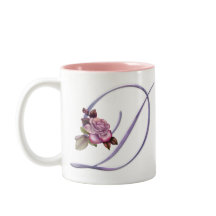 ピンクのバラのモノグラムD