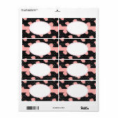 ピンクのバラのラベル ラベル (フルシート)