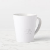ピンクのバラのリボン40歳の誕生日 カフェラテマグ (右アングル)
