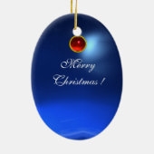 ピンクのバラのロココレディ セラミックオーナメント (裏面)