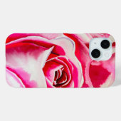 ピンクのバラのロマンティックな水彩画 Case-Mate iPhoneケース (裏面 (横))