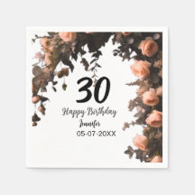 ピンクのバラのヴィンテージモダンの花30歳の誕生日