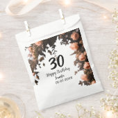 ピンクのバラのヴィンテージモダンの花30歳の誕生日 フェイバーバッグ (クリップ留めされた状態)