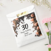 ピンクのバラのヴィンテージモダンの花30歳の誕生日 フェイバーバッグ (封をした状態)