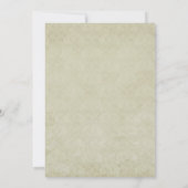 ピンクのバラの上の緑の蝶のコラージュイベント招待状 招待状 (裏面)