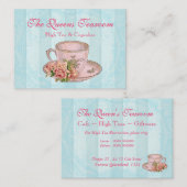 ピンクのバラの中国のティーカップの名刺 名刺 (正面/裏面)