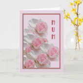 ピンクのバラの付いたママ用誕生日カード カード (黄色い花)