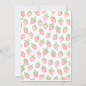 ピンクのバラの優しいベイビーシャワー 招待状 (裏面)