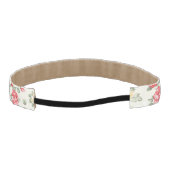 ピンクのバラの優雅の壁紙パターン アスレチックヘッドバンド (裏面)