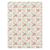 ピンクのバラの優雅の壁紙パターン テーブルクロス (正面)