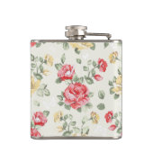 ピンクのバラの優雅の壁紙パターン フラスク (裏面)