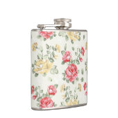 ピンクのバラの優雅の壁紙パターン フラスク (右)