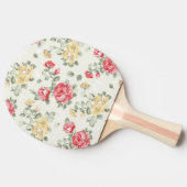 ピンクのバラの優雅の壁紙パターン 卓球ラケット (横)