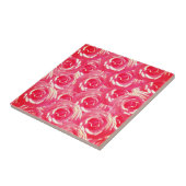 ピンクのバラの写真セラミックフォトタイル タイル (側面)