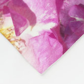 ピンクのバラの写真フリースブランケット、小 フリースブランケット (角)