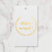 ピンクのバラの写真 – ハンガリーの名前の日 – 贅沢 ギフトタグ (正面)