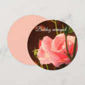 ピンクのバラの写真 – ハンガリー語の名前の日カード (正面/裏面)