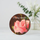 ピンクのバラの写真 – ハンガリー語の名前の日カード (スタンド正面)