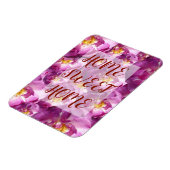 ピンクのバラの写真 マグネット (左側)