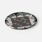 ピンクのバラの卒業式の甘さ ペーパープレート (アングル)