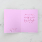 ピンクのバラの友情カード カード (内部)