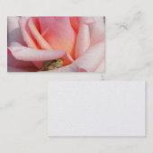 ピンクのバラの名刺の小さいアマガエル 名刺 (正面/裏面)