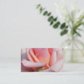 ピンクのバラの名刺の小さいアマガエル 名刺 (スタンド正面)