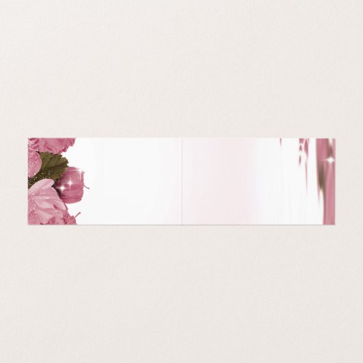 ピンクのバラの名刺 名刺 (内部フラット)
