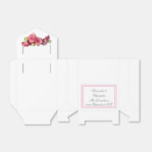 ピンクのバラの境界線の花のウェディング フェイバーボックス (折り畳みなし)