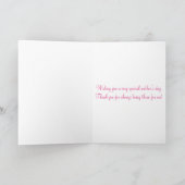 ピンクのバラの幸せな母の日 カード (内部)