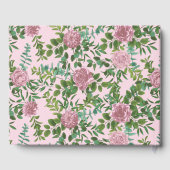 ピンクのバラの庭での春の結婚式 ゲストブック (裏面)