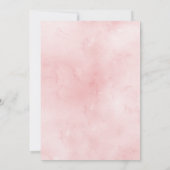 ピンクのバラの庭の女の子の洗礼招待状 招待状 (裏面)