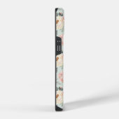 ピンクのバラの庭の花柄 iPhoneケース (右側面)