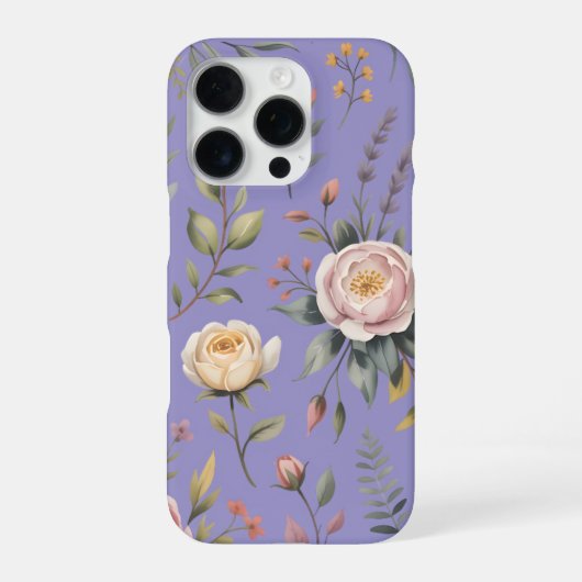 ピンクのバラの庭園 iPhoneケース (裏面)