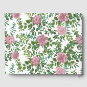 ピンクのバラの庭 春の結婚式 ゲストブック (裏面)