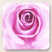 ピンクのバラの愛の花セットの6 コースター (正面)