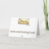 ピンクのバラの挨拶状 カード (裏面)