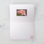 ピンクのバラの挨拶状 カード (内部)
