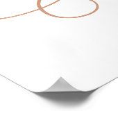 ピンクのバラの最初の聖なる聖餐式ウェルカムサイン ポスター (角)