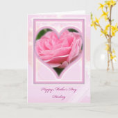 ピンクのバラの最愛の幸せな母の日カード カード (黄色い花)