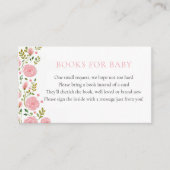 ピンクのバラの本 赤ちゃんのために エンクロージャーカード (正面)