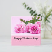 ピンクのバラの束とハッピーマザーズデイ カード (スタンド正面)